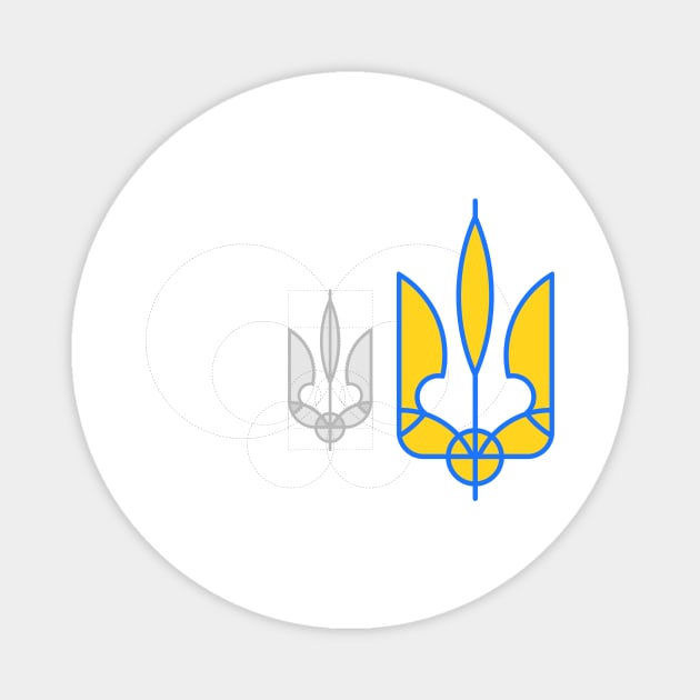 Ukrainian trident Magnet by Ychty